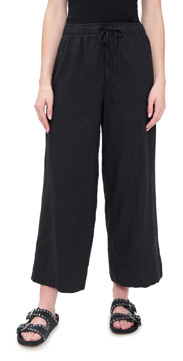 Z Supply Easton Linen Pants Black