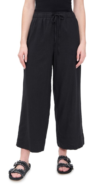 Z Supply Easton Linen Pants Black