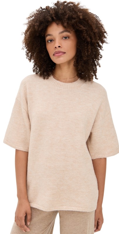 Free People Margot Sweater Tee Pearl Melange