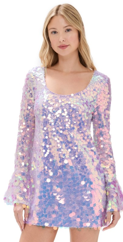 LoveShackFancy Risbo Dress Lilac