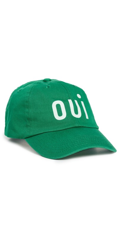 Clare V. Baseball Cap Green/Cream