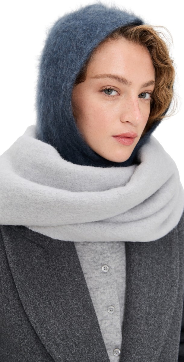 LISA YANG Brushed Cashmere Balaclava Nightfall