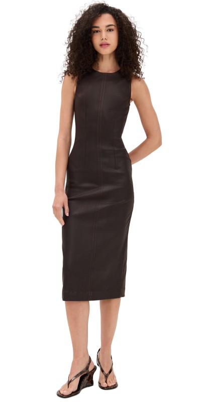 DL1961 Esme Midi Dress Walnut Coated (Ultimate)