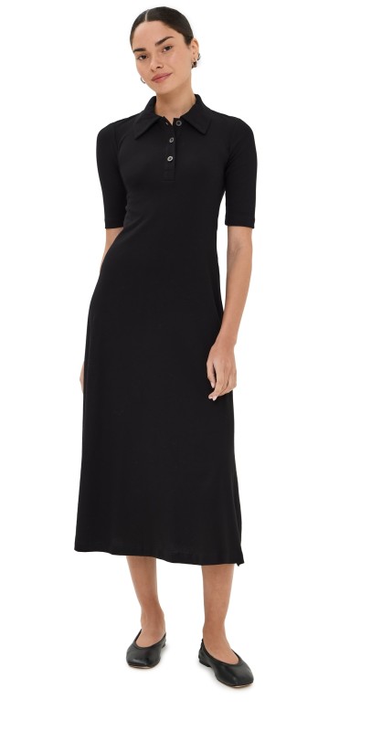Rosetta Getty Polo Dress Black