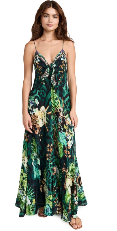 Camilla Long Dress W/ Tie Front Sing My Song