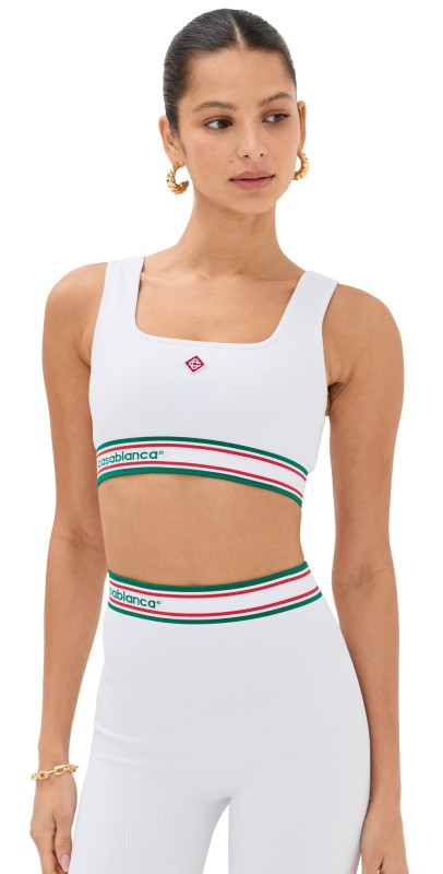 Casablanca Sports Bra White