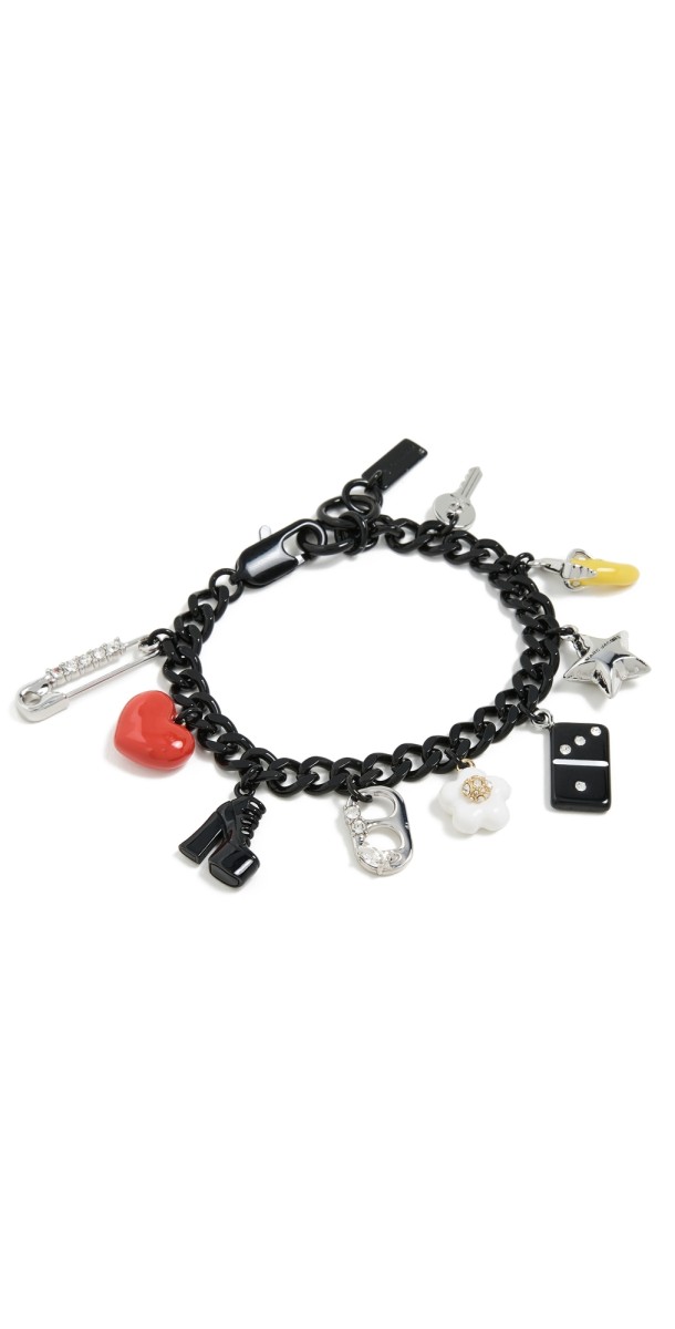 Marc Jacobs Trinket Charm Bracelet Black Mult