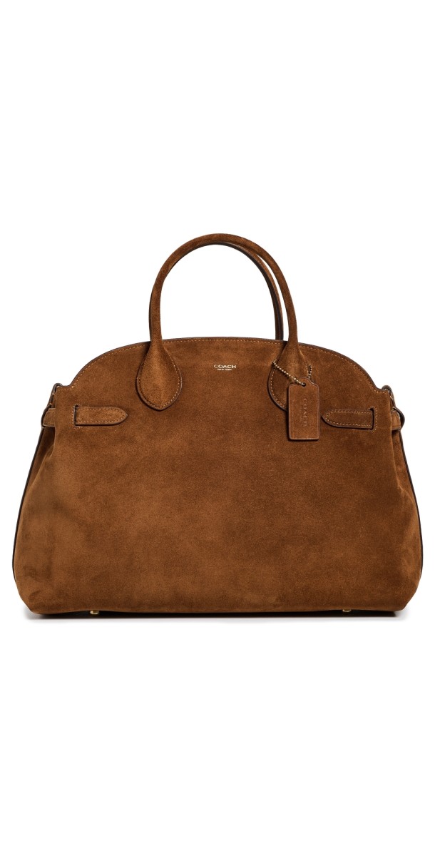 Coach Suede Soft Empire Carryall 40 Tote B4/Warm Brow