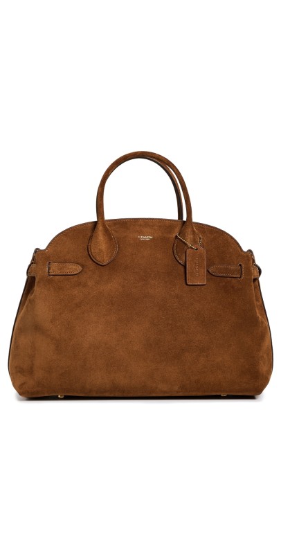 Coach Suede Soft Empire Carryall 40 Tote B4/Warm Brow