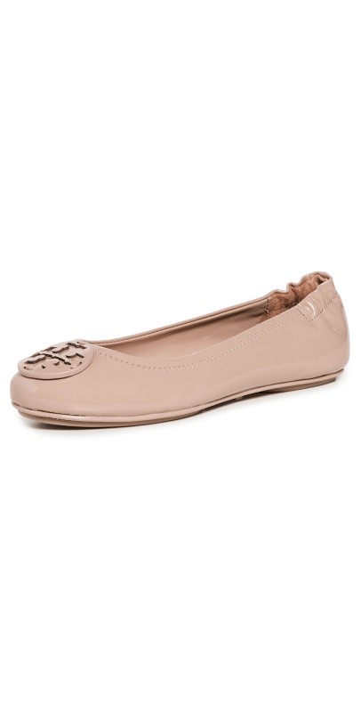 Tory Burch Minnie Travel Ballet Flats Vintage Mauve