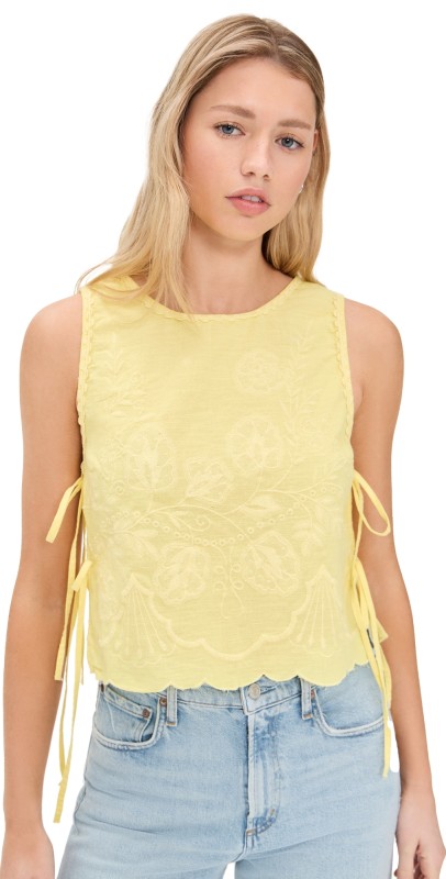 Free People Faded Gardens Tank Summer Lemonade