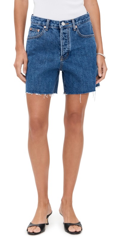 PARKE Long Baggy Shorts Medium Wash