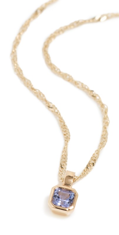 Ariel Gordon Jewelry Petite Asscher Charm Necklace Iris