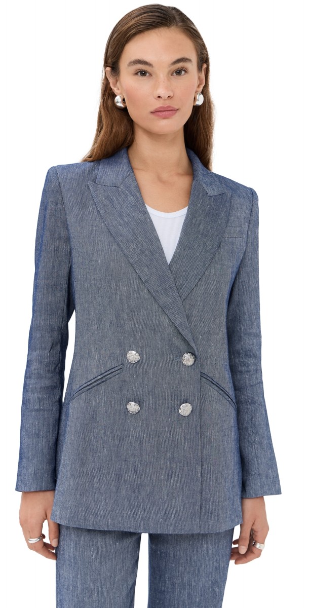 Veronica Beard Dale Dickey Jacket Blue Melange