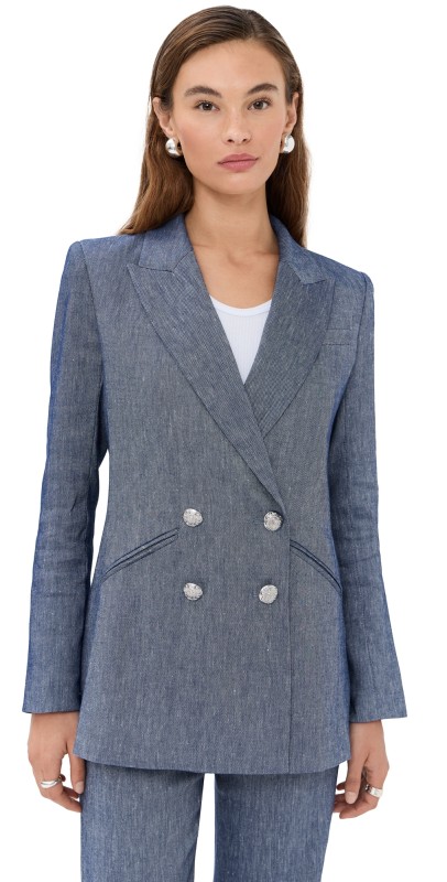 Veronica Beard Dale Dickey Jacket Blue Melange