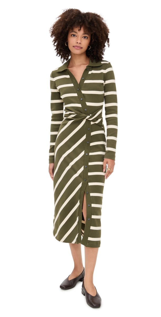 Tanya Taylor Ellicot Dress Army/Chalk