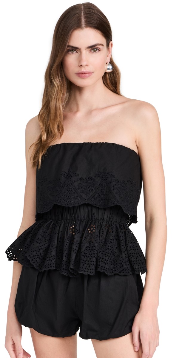POSSE Beryl Strapless Top Black