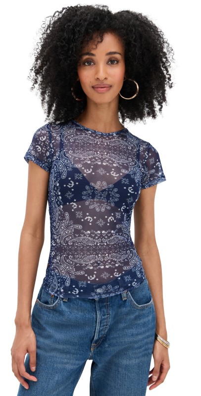 Miaou Mini Tee Navy Bandana