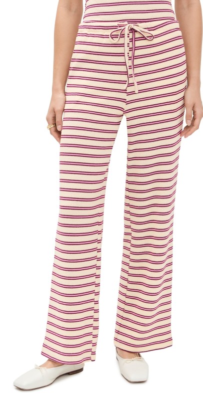 Bailey Rose Striped Pants Cream/Cherry