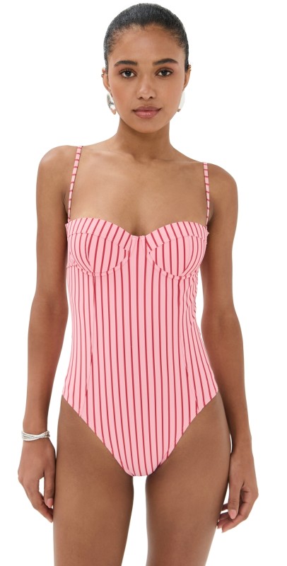 STAUD Maeve One Piece Montauk Stripe