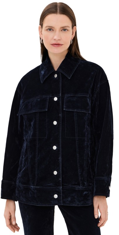 A. L.C. Dean Velvet Jacket Navy