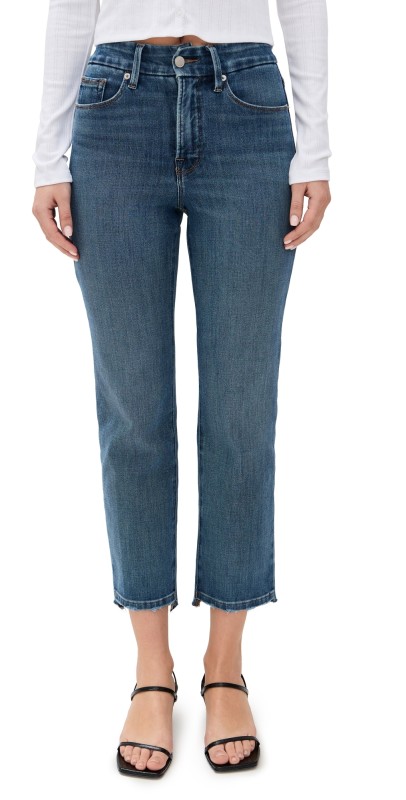 Good American Good Legs Straight Jeans Indigo855