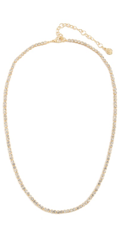 BaubleBar Amanda Tennis Necklace Clear