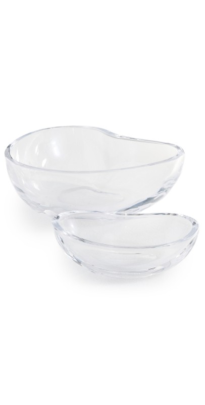 Georg Jensen Indulgence Caviar Dish Set of 2 Clear