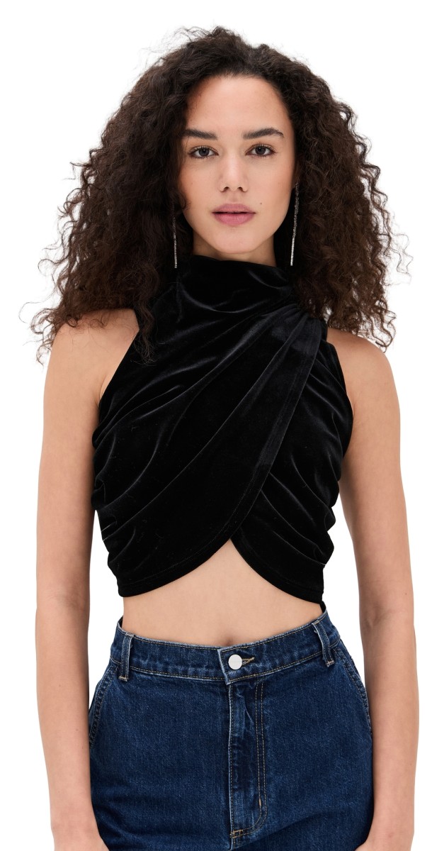 LE BOP Mel Velvet Top Black