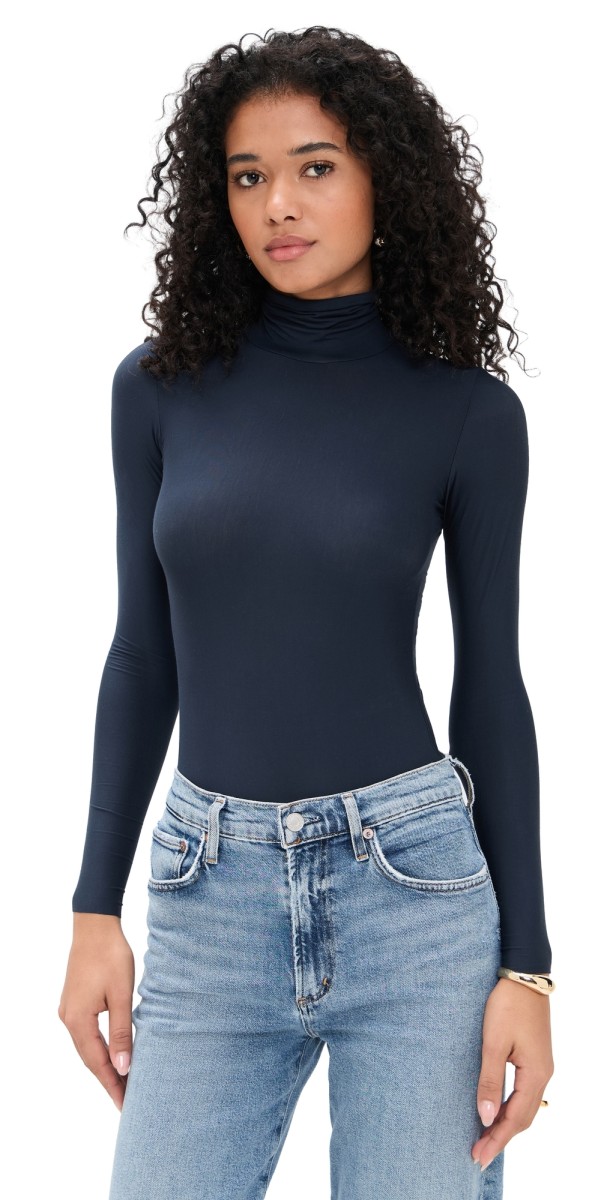 Commando Butter Turtleneck Bodysuit Navy