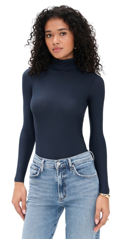 Commando Butter Turtleneck Bodysuit Navy