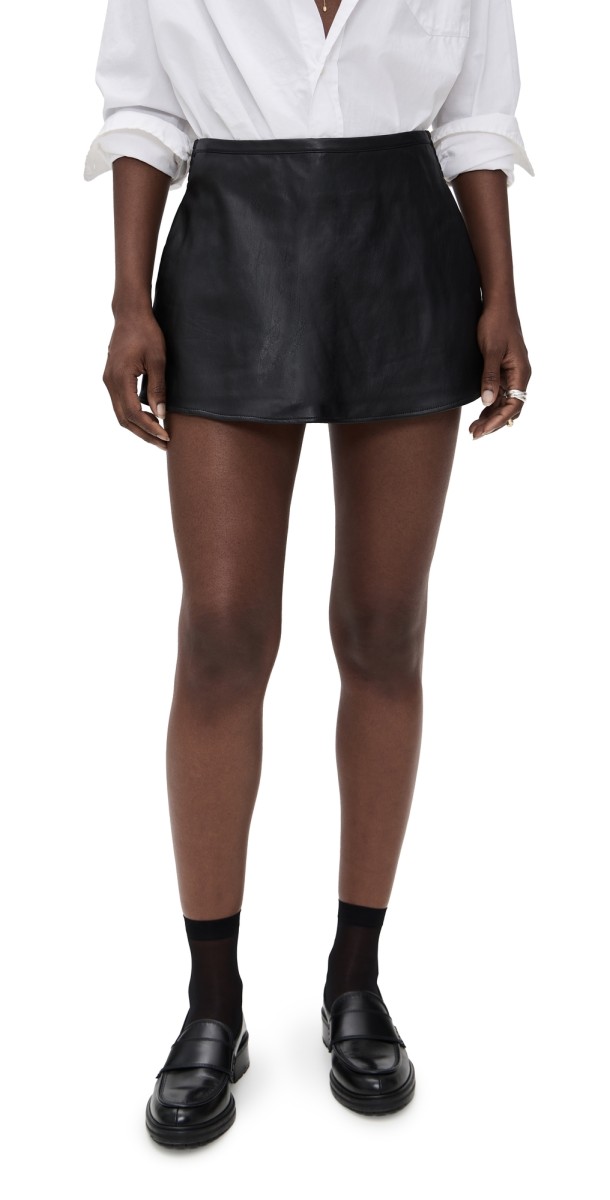 Free People Paradise Found Vegan Skort Black