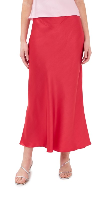 Anna October Champaca Midi Skirt Red