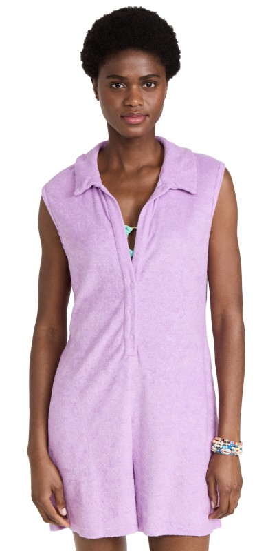 Year of Ours Weekend Terry Romper Violet