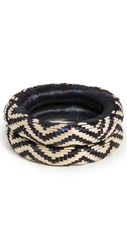 Johanna Ortiz Iconic Cosmic Serpent Bangles Set Iconic Black/Natural