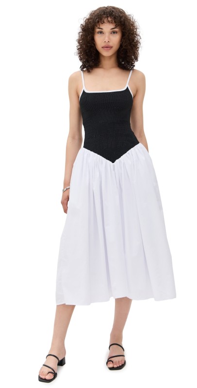Pitusa Odette Smocked Dress Black