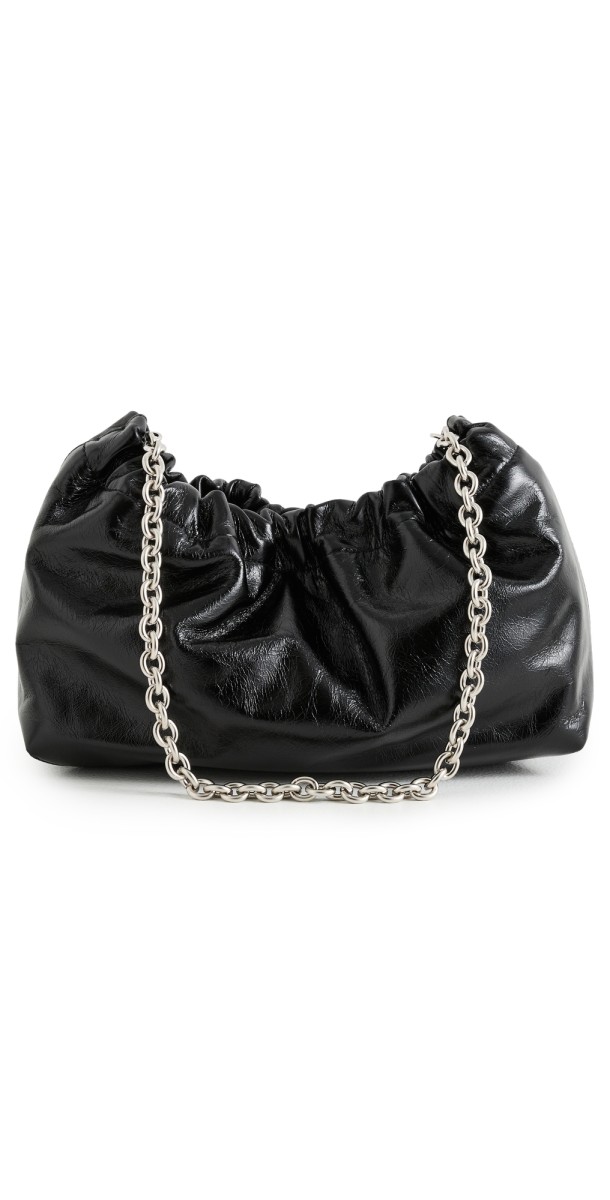 Reformation Dahlia Shoulder Bag Black Leather