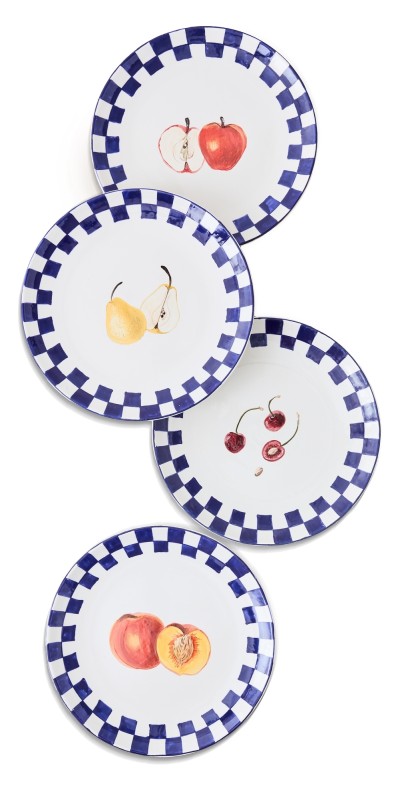 Misette Hand-Painted Dinner Plates (Set of 4) Blu