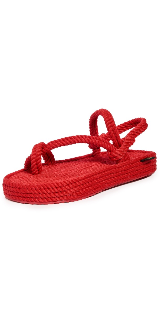 BOHONOMAD Hawaii Platform Sandals Red