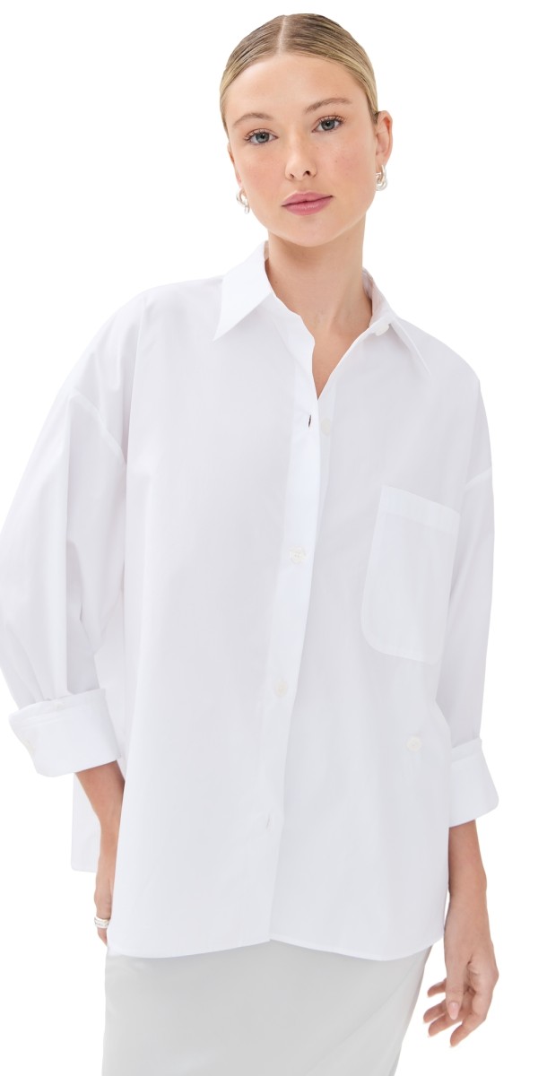 TWP New Earl Button Down Shirt White