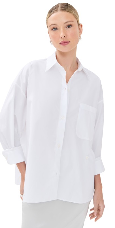 TWP New Earl Button Down Shirt White