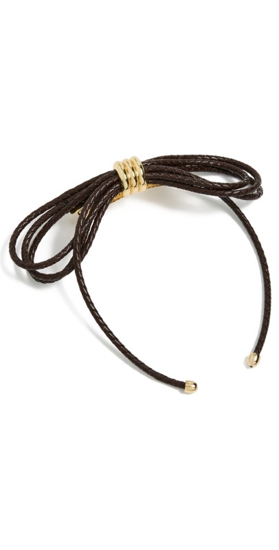 LELET NY Bentley Braided Bow Chocolat