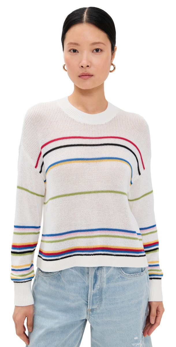 Pistola Denim Eva Sweater White Multi Stripe