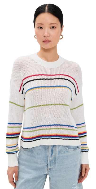Pistola Denim Eva Sweater White Multi Stripe