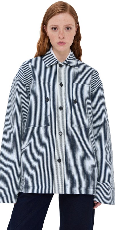 JW Anderson Patch Pocket Over Shirt Off White/Navy