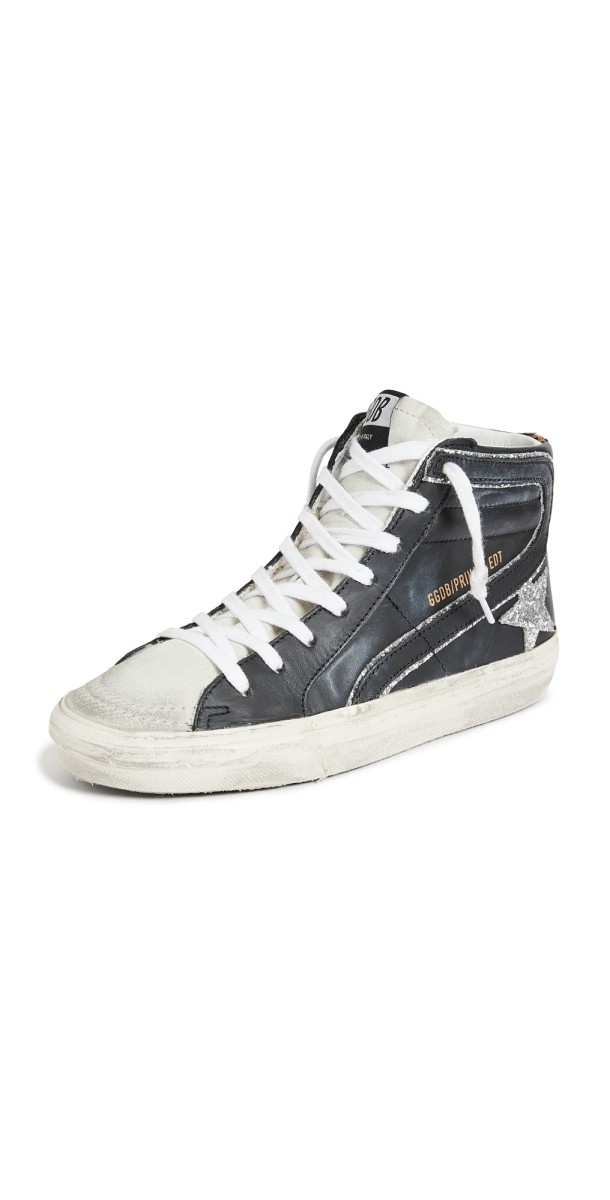 Golden Goose Slide Sneakers Black/Silver/Ice/Beige Brown