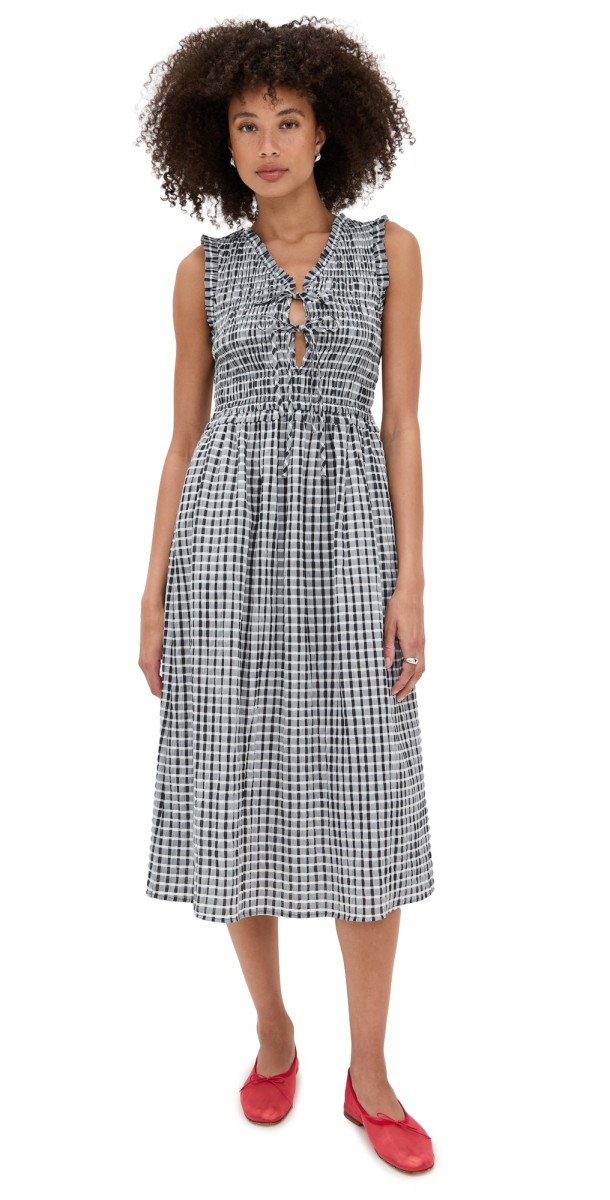 RAILS Adine Seersucker Dress Ash Seersucker
