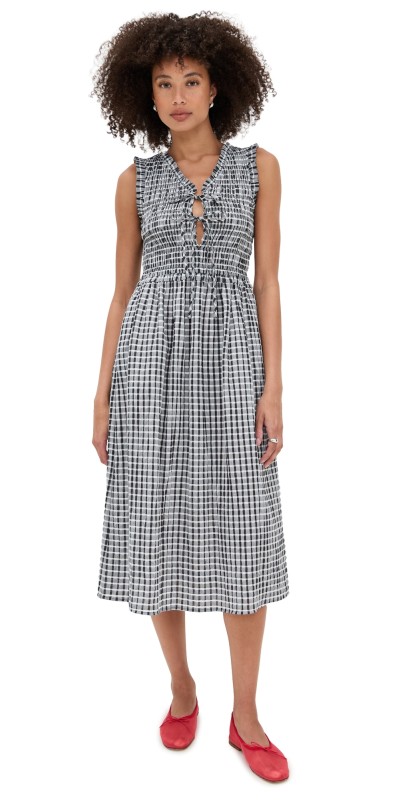 RAILS Adine Seersucker Dress Ash Seersucker
