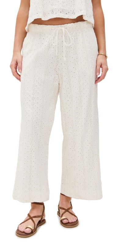 Z Supply Romi Eyelet Pants White