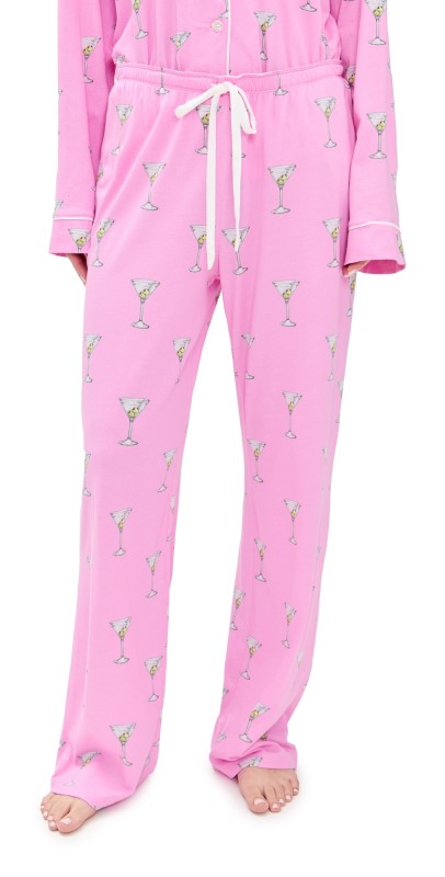 PJ Salvage Martini Pajama Pants Bubblegum